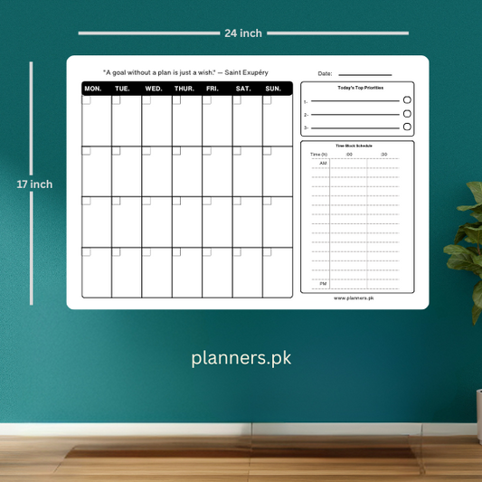 Monthly Wall Planner For Colorful/Rough Walls