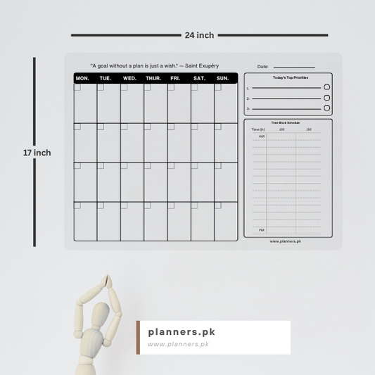 Monthly Wall Planner For Plain/White Walls