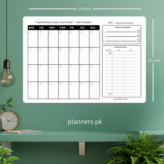 Monthly Wall Planner For Colorful/Rough Walls
