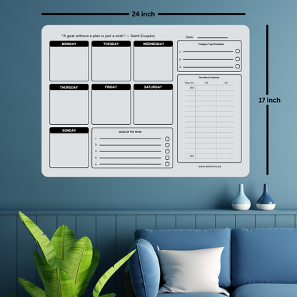 Weekly Wall Planner For Colorful/Rough Walls
