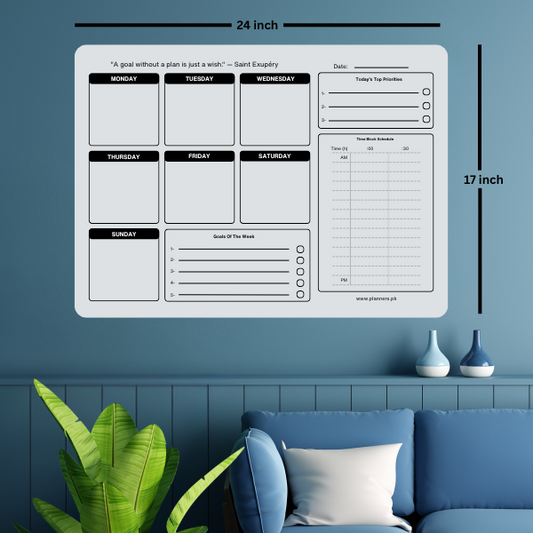 Weekly Wall Planner For Colorful/Rough Walls