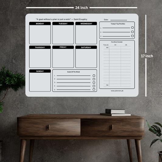 Weekly Wall Planner For Colorful/Rough Walls